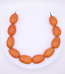 HALSKETTE orange Tagua verstellbar