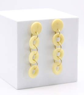 OHRRINGE Ringe hellgelb Tagua L 6,5cm