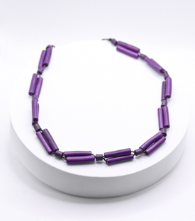 HALSKETTE Stifte aubergine Tagua verstellbar