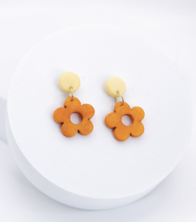 OHRRINGE Blumen mango Tagua L 3cm