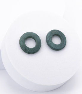 OHRRINGE Ringe opalgrün Tagua dm 2,2cm