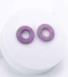 OHRRINGE Ringe flieder Tagua dm 2,2cm