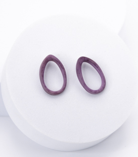 OHRRINGE oval flieder Tagua L 2,5cm