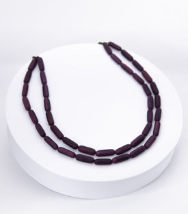 HALSKETTE aubergine Tagua verstellbar
