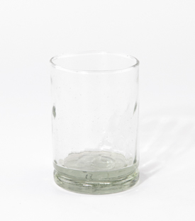 TRINKGLAS gewellt mundgeblasen, dm7xh10cm