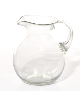 GLASKRUG natur bauchig ca. 3L mundgeblasen ca. dm18x22cm