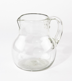 GLASKRUG natur ca. 1,25L mundgeblasen ca. dm14xh15cm