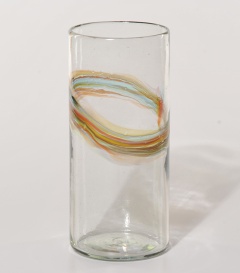 GLASVASE, Regenbogen mundgeblasen, dm10xH20cmcm