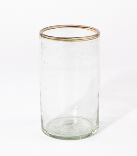TRINKGLAS Regenbogenfarben 8xh13cm, mundgeblasen