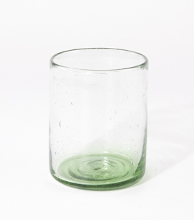 TRINKGLAS grüner Boden dm8xh9,5cm mundgeblasen