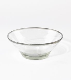 MÜSLISCHÜSSEL natur konisch dm13,5xh6cm, mundgeblasen