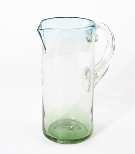 GLASKRUG gerade , 1,5L blau grün ca. dm10xh23cm