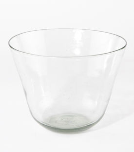 GLASSCHÜSSEL natur dm21xh16cm, mundgeblasen