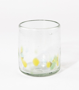 GLAS Tupfen limette mundgeblasen,gerade,dm7xH10cm