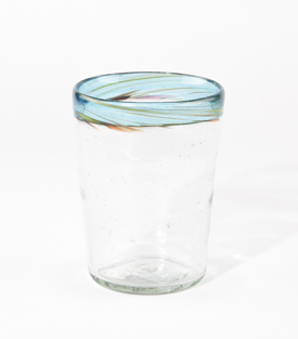 GLAS Regenbogendeko konisch ca. dm7/8xH11,5 mundgeblasen