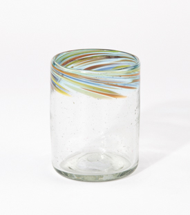 GLAS Regenbogendeko gerade ca. dm7xH10cm mundgeblasen