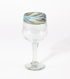 WEINGLAS Wien, Regenbogendeko ca. dm7,5xH18cm, mundgeblasen