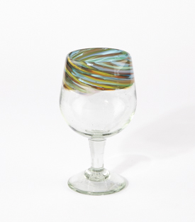 WEINGLAS Xela, Regenbogendeko ca. dm7xH13cm, mundgeblasen