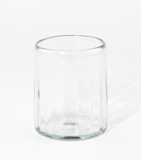 TRINKGLAS gewellt natur dm8xH9,5cm