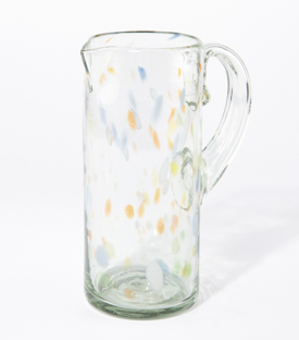 GLASKRUG bunte Tupfen  1,5L dm10xH23cm mundgeblasen