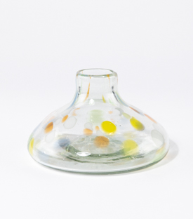 VASE bunte Tupfen dm15xH10cm mundgeblasen