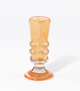 KERZENSTÄNDER  Dinner orange dm5,5xH10cm mundgeblasen