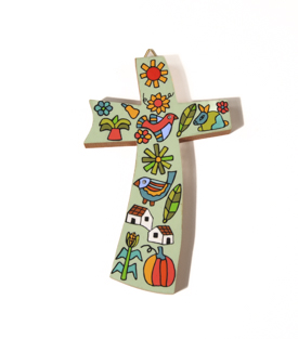 KREUZ Schöpfung mint zum Hängen, Pinie, 9xH15cm