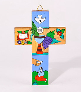 KREUZ Erstkommunion, Pinie zum Hängen, 10x15cmcm