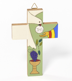 KREUZ zum Hängen,Pinienholz ca15x10,5cm