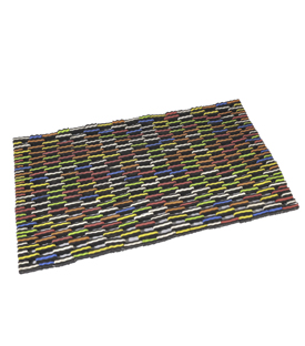 TÜRMATTE Flipflop schwarz bunt Gummi, diverse Farben 45x76cmx1,5cm