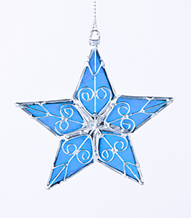 Artikeldetails anzeigen ANHÄNGER Capizstern blau dm8cm