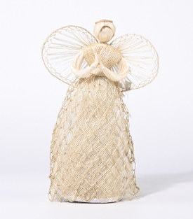 WEIHNACHTSENGEL natur Abacafaser 20x10xH30cm