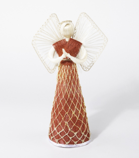 Artikeldetails anzeigen FIGUR Engel rot Abacafaser H30cm