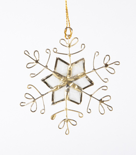ANHÄNGER Schneeflocke Capiz dm8cm