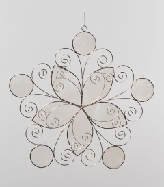 FENSTERSTERN Schneeflocke Capiz, dm 25cm
