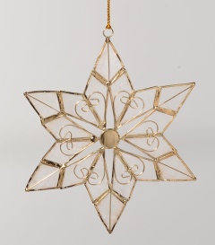 WEIHNACHTSANHÄNGER Capizstern 13,5cm