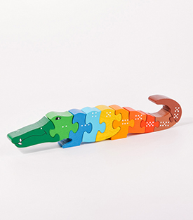 PUZZLE Krokodil Albasiaholz, L35xH7cm