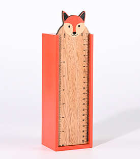 STIFTESCHACHTEL Fuchs Albasiaholz, 6,5x25xH7,5cm