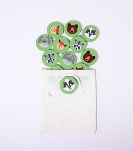 MEMORY 12teilig Waldtiere  Albasiaholz dm 4,5cm