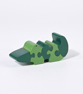 PUZZLE Krokodil Albasiaholz 10xH4,5cm
