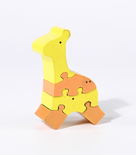 PUZZLE Giraffe Albasiaholz 7xH10cm