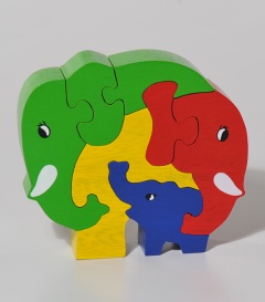 PUZZLE Elefanteneltern mit Baby ca15xh13cm