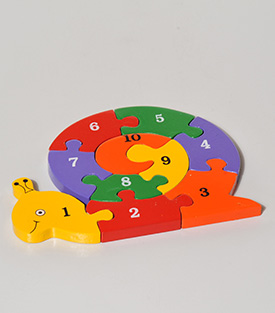 ZIFFERNSCHNECKE, Puzzle ca 12x15cm