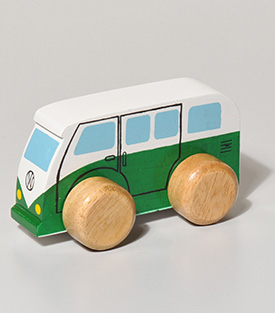 VW-Bus, Acaciaholz 12,5x7xH7,5cm