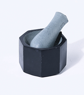 MÖRSER Achteck schwarz Palewastein dm8xH5,5cm