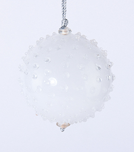 WEIHNACHTSKUGEL Schneeball  weiß dm3,5cm