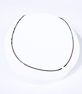 HALSKETTE Perlen filigran Messing L 50-58cm