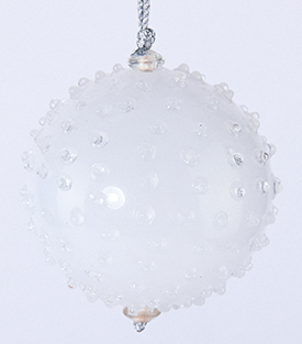 WEIHNACHTSKUGEL Schneeball  weiß dm5cm