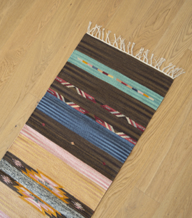 Artikeldetails anzeigen TEPPICHLÄUFER braun bunt 100%Baumwolle gewebt 50x250cm