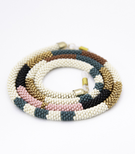 KETTE für Brille oder Hals Messing Glas L 75cm